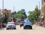 Farmer's Appreciation Day Parade 2021 - Iowa County Sheriff and Dodgeville Police Chief